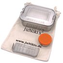 Einschulungs-Set: JuNiki&acute;s&reg; Lunchbox + Trinkflasche isoliert 420ml Blau