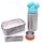 Einschulungs-Set: JuNiki&acute;s&reg; Lunchbox + Trinkflasche isoliert 420ml T&uuml;rkis