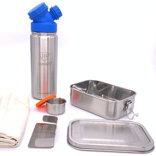 Sch&uuml;ler-Set: JuNiki&acute;s&reg; Lunchbox + Trinkflasche isoliert 550ml - in 8 Farben