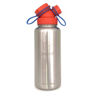 JuNiki&acute;s&reg; eco line Sportlerflasche 1 Liter isoliert Modell "Rot-Blau"