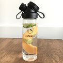 JuNiki&acute;s&reg; Trinkflasche aus Glas - handmade - praktische Weithals-Glasflasche mit Trink&ouml;ffnung - in 8 Farben