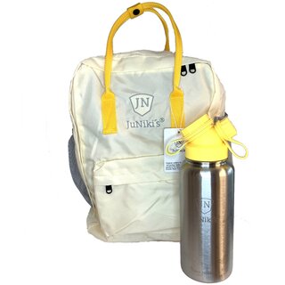 Aus RPET: Nachhaltiger & ultraleichter JuNikis&reg; Rucksack + Trinkflasche