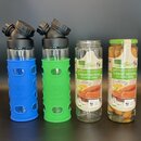 Set: 2 x JuNiki&acute;s W&uuml;rstchen&reg; Verschluss + Silikonh&uuml;llen gr&uuml;n + blau