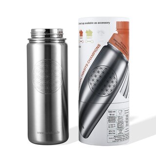 JuNiki&acute;s&reg; "Blume des Lebens" Edelstahl Trinkflasche vakuumisoliert - 550ml/18oz