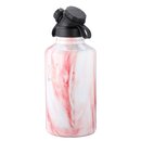 INSULATED STAINLESS STEEL FLASK // 64OZ // RED MARBLE