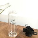 SET SINGLE WALL  GLASS FLASK + 2 SILICONE SLEEVES BLUE/GREEN