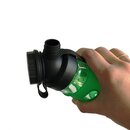 SET SINGLE WALL  GLASS FLASK + 2 SILICONE SLEEVES BLUE/GREEN