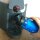 SET SINGLE WALL  GLASS FLASK + 2 SILICONE SLEEVES BLUE/GREEN