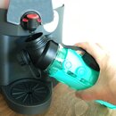 SET SINGLE WALL  GLASS FLASK + 2 SILICONE SLEEVES PURPLE/TURQUOISE