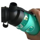 SET SINGLE WALL  GLASS FLASK + 2 SILICONE SLEEVES PURPLE/TURQUOISE