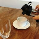 Set: JuNiki&acute;s Glasflasche doppelwandig mit Teefilter  320ml/11oz + Wollfilzh&uuml;lle gr&uuml;n