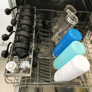 Family Set: 5 JuNiki&acute;s Flasks made of vacuum-insulated stainless steel and glass