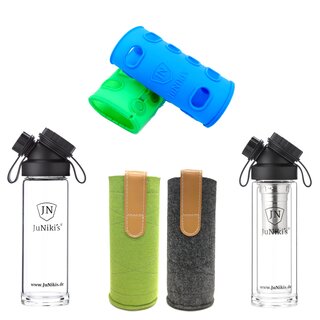 Testpaket 1: JuNikis Glasflaschen mit Zubeh&ouml;r