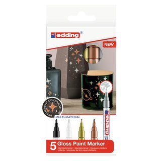 edding 751/5 S Gloss Paint Marker Set pastell