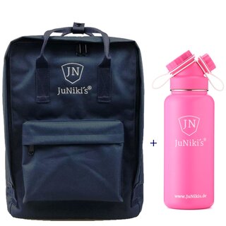 Promotion-Set: JuNiki&acute;s Rucksack + JuNiki&acute;s Trinkflasche 1 Liter Pink