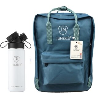 Promotional-Sets with 20 EUR Benefit: JuNiki&acute;s Backpack and 18oz insulated stainless steel flask White