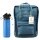 Promotional-Sets with 20 EUR Benefit: JuNiki&acute;s Backpack and 18oz insulated stainless steel flask Blue